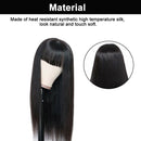 Long Straight Black Party With Bangs Styling Women Wig Synthetic Salon Fashion