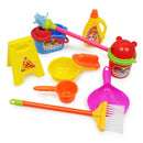 10xKids Pretend Play Cleaning Set-Bucket Broom Mop Duster Brush Dustpan Toys