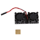 Dual Fan Cooling System Module &Heatsink for Raspberry Pi 3B, 2