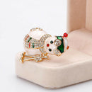 Lovely Cartoon Snowman Brooch Pin Rhinestone Alloy Corsage Badge