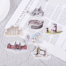 42pcs cities tower label stickers DIY scrapbooking stickers travel world stic â„–[