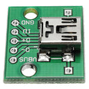 10Pcs Mini Usb To Dip Female Head Mini-5P Patch To Dip 2.54Mm Adapter Board N1V3