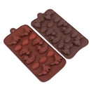 14 Cavity Cartoon Duck Rabbit Egg Silicone Mold Cake Baking Tool ^