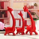 Ceramic 1 Set of 3 Giraffe Crafts Ornaments Desktop Decoration Home Decorat