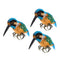 3pcs Realistic Kingfisher Birds Ornament Garden Sculpture Lawn Ornaments