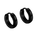 2 Pairs 316L Stainless Steel Huggie Hoop Jewellery Round Ear Snap Earrings