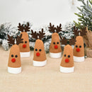 10pcs Mini Christmas Cute Elk Wine Bottle Cap Holiday Dining Table Decor A
