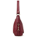 Women Bag Soft PU Leather Messenger Totes Handbags Shoulder Bags(Wine Red)