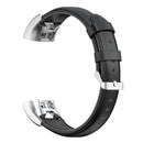 Leather Watchband Strap w/Buckle for Huawei Band 4 Pro TER-B29S (Black) A