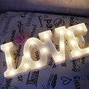 White Large Plastic Marquee Freestanding Alphabet LED Light UP Love-White