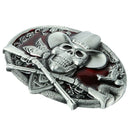 Gothic Skeleton Ghost Head Halloween Hip Hop Cowboy Biker Mens Belt Buckle