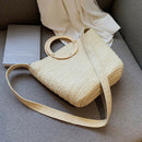 Popular Women's Straw Bag Paper Shoulders Hand-Woven Bag Holiday Woven Bag