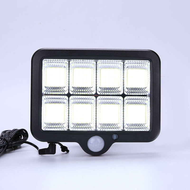 160 LED Solar Wall Light Remote Control Motion Sensor Yard Security Lamp