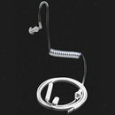 3.5mm Air Tube Earphone Anti-radiation Headsets with On/Off Switch Mic white