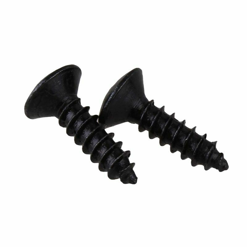 50x Guitar Bass Screws Parts for Scratchplates Pickguard, Black
