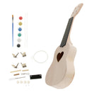 Handmade 21 inch Ukulele Hawaii Guitar Body Neck Fingerboard DIY Parts