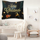 Christmas Tapestry Santa Claus Elk Tablecloth Beach Towel Mat Xmas Decor