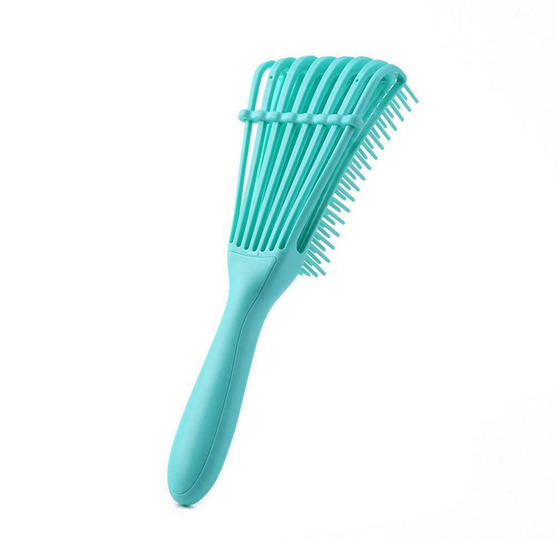 Women Hair Scalp Massage Comb Wet Curly Hairdress Styling Hairbrush (Green) A