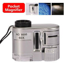 LED Money Detector Light Mini Jewelry Microscope With UV Light Pocket