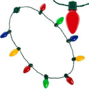 Mini Flashing Light-up Blinking Christmas Lights Costume Necklace 9LED Bulb N4I0