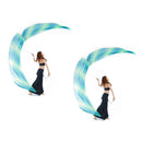 2x Flowy Silk Veil Poi Throw Balls Belly Dance Costume Dancing Accessories