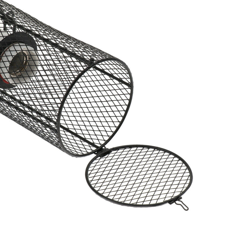 Reptile Heat Light Holder Iron Lampshade Pet Anti-Scald Lamp Shade US Plug