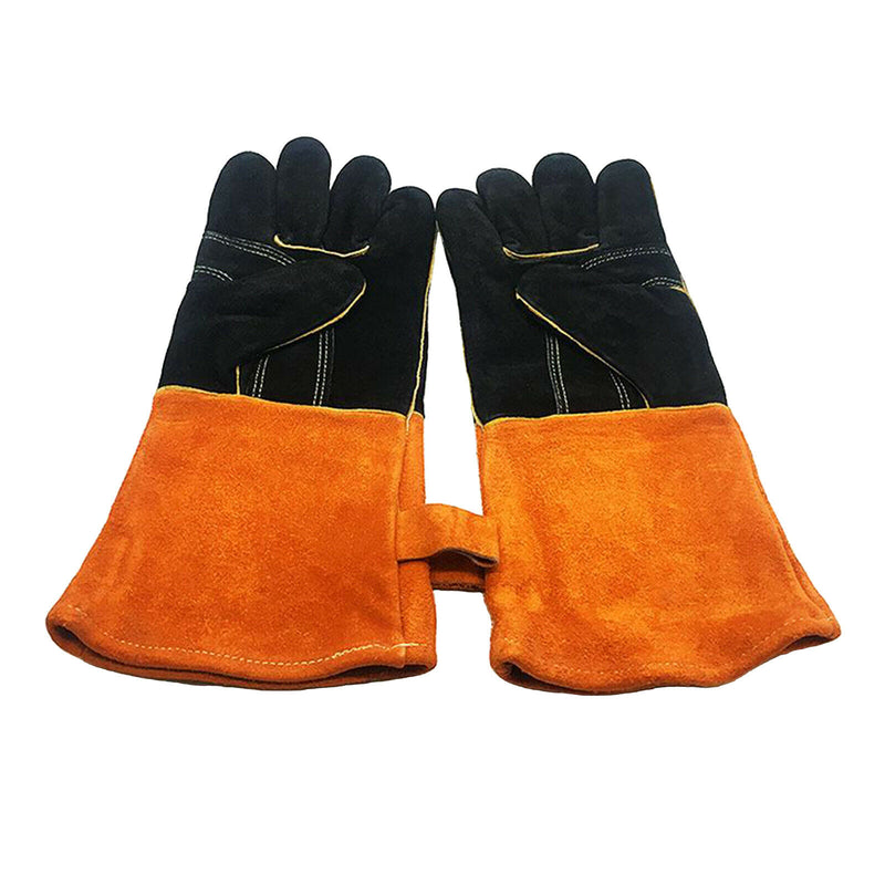 Leather Welding Gloves Heat Resistant Work Glove Grill Oven Blacksmith