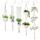 5 Pack Macrame Plant Hanger and 5 Pcs Hooks Indoor Outdoor Hanging Plant Ho