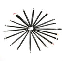 20pcs Eye Brushes Set Eyeshadow Foundation Brush Makeup Tools (Black) A