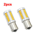 2 Pcs Amber 1156 33SMD Car Tail Turns Signals Brake Reverse Light Lamp Bulbs