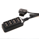D-Tap Male to 4 Port D-Tap Female Splitter Converter for Photography Power