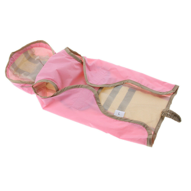 Pet Dog Waterproof Raincoat Jumper Clothes Puppy Cat Coat Winter Rain pink