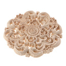 2x Wood Flower Appligue S-Size with  10x Natural Stump Wooden Candle Holder