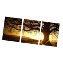 Large Spray Paint Painting Canvas Picture Wall Decor Art Set of 3 DUSK TREE