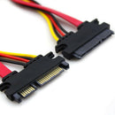 7+15 Pin M/F Serial ATA SATA Data Power Extension Cable Copper Lead 30CM/0.98FT