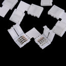 2X 4Pin L Cross Shape PCB Corner Connector For LJB 3528 5050 LED Strip Light ME