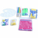 Children's set of painting tools to learn how to make crafts, includes spon