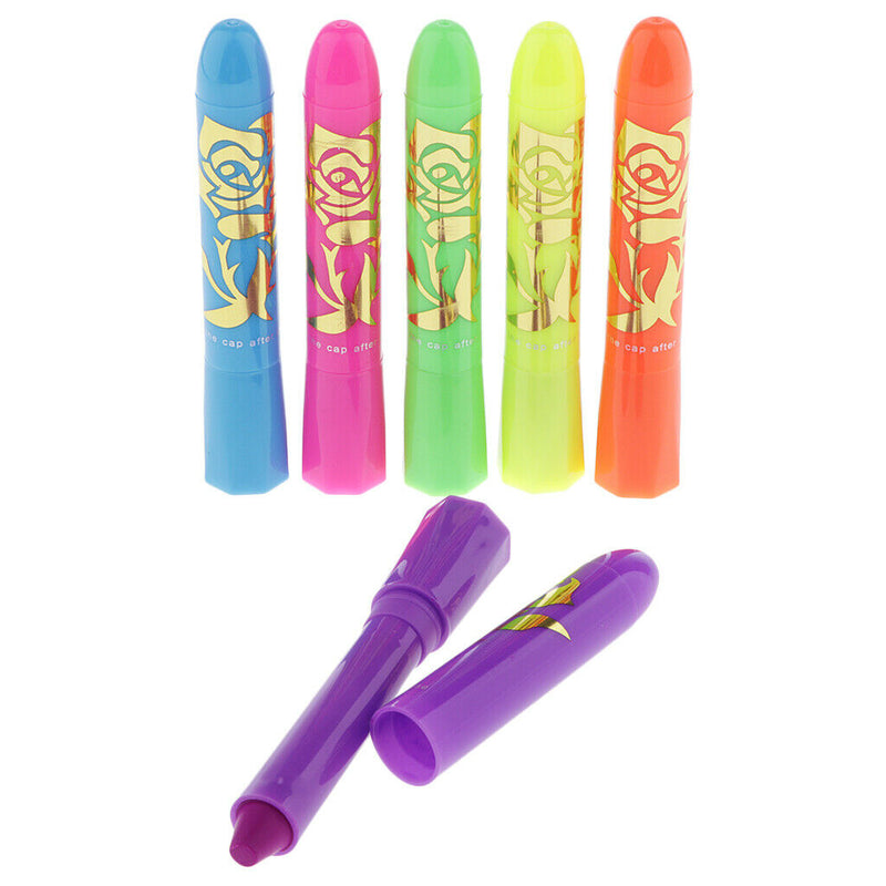 6x UV Neon Face&Body In Dark Make Up Pigments Crayon Sticks Party