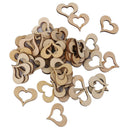 150pcs Unfinished Wooden Hollow Heart Pieces Scrapbooking Embellishments DIY