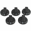 5 PCS Kitchen Black Plastic Gas Stove Cooker Control Knobs F2S4