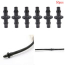 50PCS 1/4 "Barbed Connector Double Barb For 4 / 7mm Tubing Garden Hose ConneS Ew