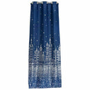 Lot of 1 x Window Curtain Panel 100x250cm Chateau Pattern - Navy Blue