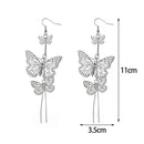 Long Butterfly Statement Drop Dangle Earrings Ear Studs Wedding Jewelry WomeA3C