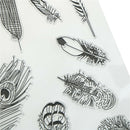 Creative Feather Shape Rubber Clear Stamp Scrapbooking Photo Album Decor JR