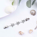 Beach Chain Collar Clips Women Cardigan Sweater Pin Jewelry Gift (Starfish) A