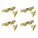 4 Pcs Furniture Cabinet Door Brass Double Ball Roller Catch Latch H8D8