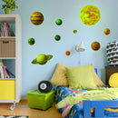Eight Planets Luminous Wall Stickers Fluorescent Kids Room Ceiling Decals  A