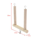 Stabilized Natural Wooden Birds Hanging Swing Cage Pendant Parrots Perch Toys