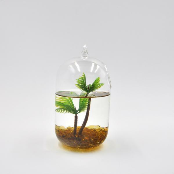 Green Plastic Coconut Tree Aquarium Plants Ornament Decoration for Fish Tank
