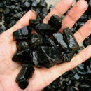 100g Natural Black Crystal Tourmaline Rough Stone Rock Specimen Mineral & Q U8L8